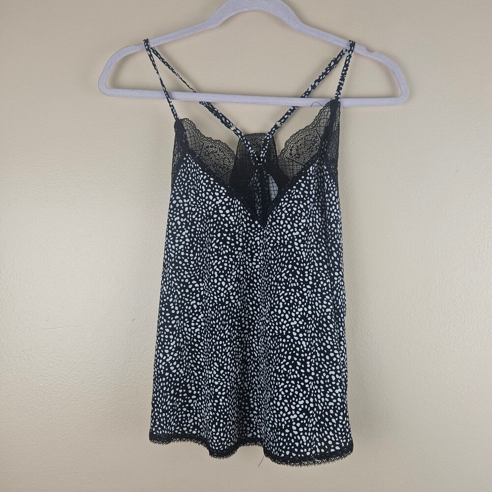 By Together Black & White Lace Tank Top Size Small